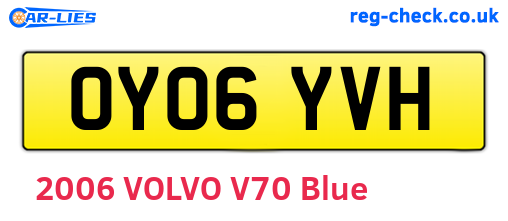 OY06YVH are the vehicle registration plates.