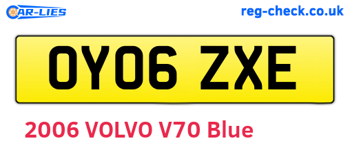 OY06ZXE are the vehicle registration plates.