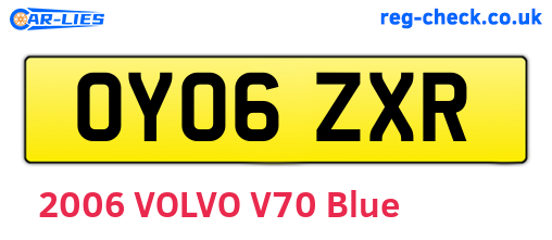 OY06ZXR are the vehicle registration plates.