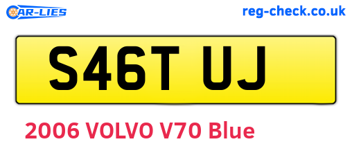 S46TUJ are the vehicle registration plates.
