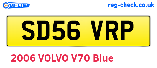 SD56VRP are the vehicle registration plates.