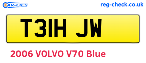 T31HJW are the vehicle registration plates.