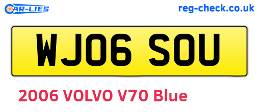 WJ06SOU are the vehicle registration plates.