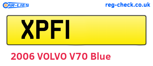 XPF1 are the vehicle registration plates.