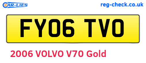 FY06TVO are the vehicle registration plates.