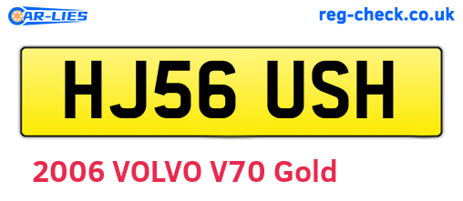 HJ56USH are the vehicle registration plates.