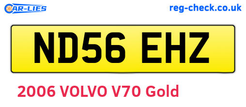ND56EHZ are the vehicle registration plates.