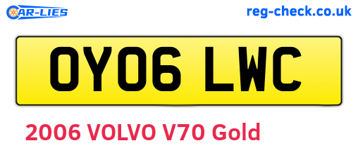 OY06LWC are the vehicle registration plates.