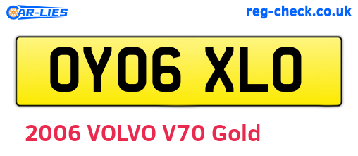 OY06XLO are the vehicle registration plates.