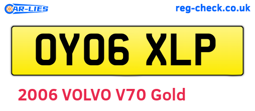 OY06XLP are the vehicle registration plates.