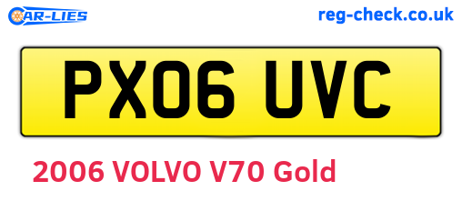 PX06UVC are the vehicle registration plates.