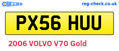 PX56HUU are the vehicle registration plates.