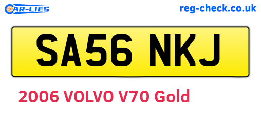 SA56NKJ are the vehicle registration plates.