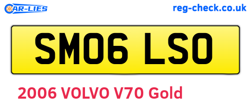 SM06LSO are the vehicle registration plates.