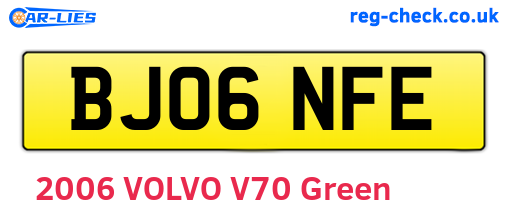 BJ06NFE are the vehicle registration plates.