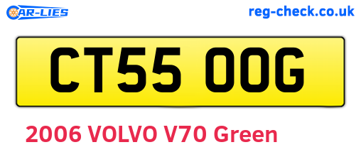 CT55OOG are the vehicle registration plates.
