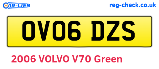 OV06DZS are the vehicle registration plates.