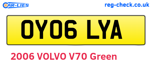 OY06LYA are the vehicle registration plates.