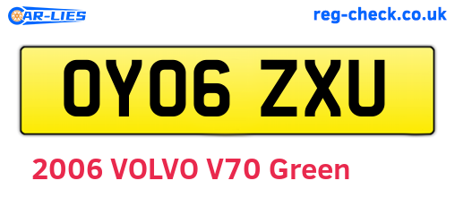 OY06ZXU are the vehicle registration plates.