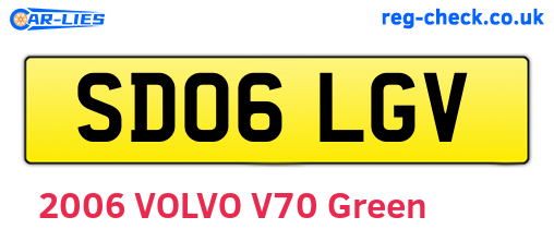 SD06LGV are the vehicle registration plates.