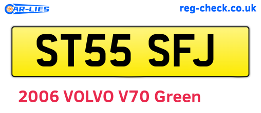 ST55SFJ are the vehicle registration plates.