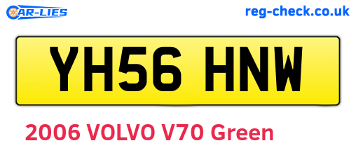 YH56HNW are the vehicle registration plates.