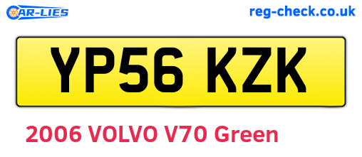 YP56KZK are the vehicle registration plates.