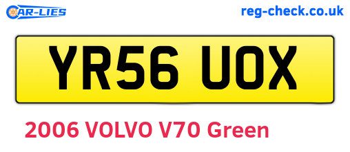 YR56UOX are the vehicle registration plates.