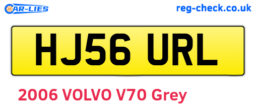 HJ56URL are the vehicle registration plates.