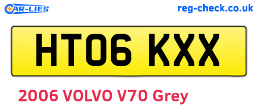 HT06KXX are the vehicle registration plates.