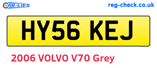 HY56KEJ are the vehicle registration plates.