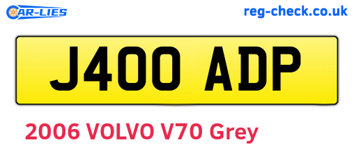 J400ADP are the vehicle registration plates.
