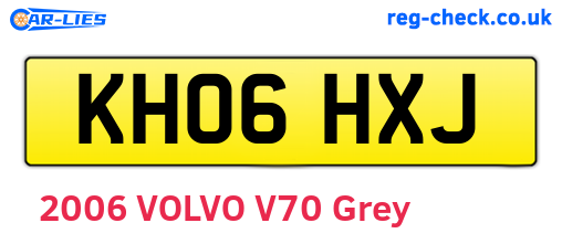 KH06HXJ are the vehicle registration plates.