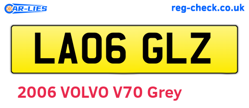 LA06GLZ are the vehicle registration plates.