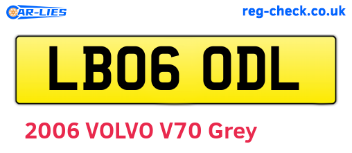 LB06ODL are the vehicle registration plates.