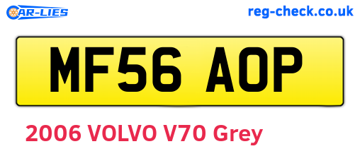 MF56AOP are the vehicle registration plates.