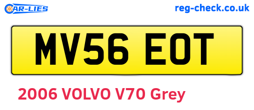 MV56EOT are the vehicle registration plates.