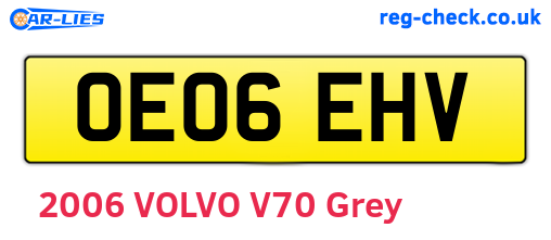 OE06EHV are the vehicle registration plates.
