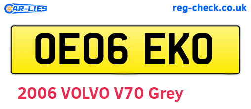 OE06EKO are the vehicle registration plates.