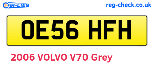 OE56HFH are the vehicle registration plates.