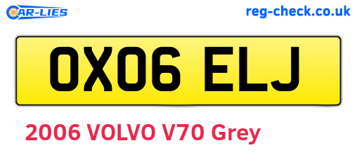 OX06ELJ are the vehicle registration plates.