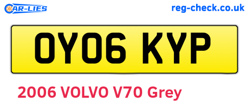 OY06KYP are the vehicle registration plates.