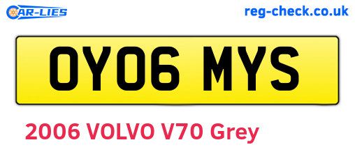 OY06MYS are the vehicle registration plates.