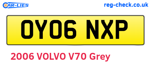 OY06NXP are the vehicle registration plates.