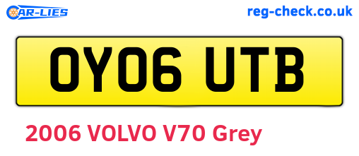 OY06UTB are the vehicle registration plates.