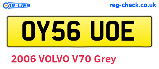 OY56UOE are the vehicle registration plates.