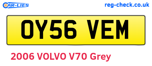OY56VEM are the vehicle registration plates.