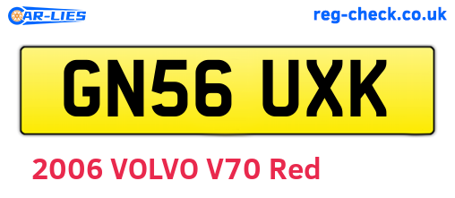 GN56UXK are the vehicle registration plates.