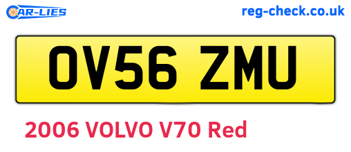 OV56ZMU are the vehicle registration plates.