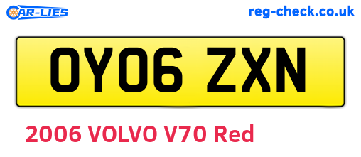 OY06ZXN are the vehicle registration plates.